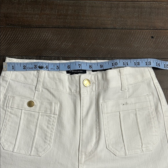 G by Giuliana White Wide-Leg Jeans with Gold Button - Picture 8 of 11